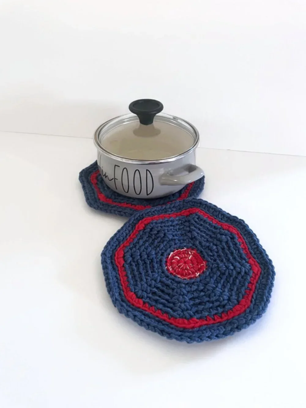 Crochet pot holders, kitchen decor, handmade trivet